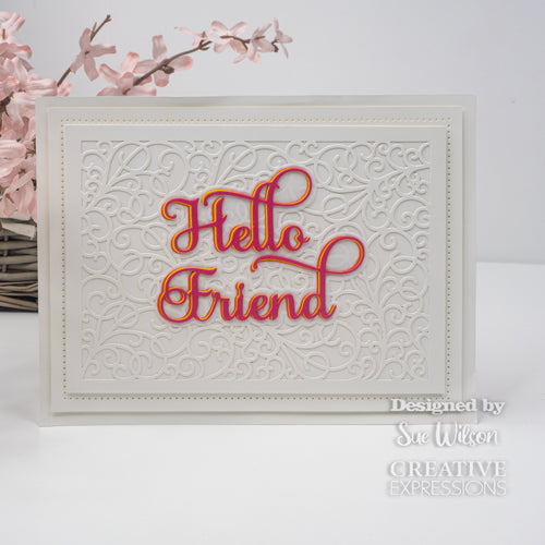 Noble Shadowed Sentiment - Hello Friend - Craft Die