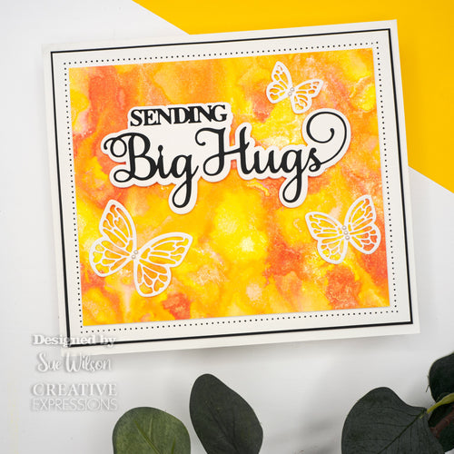 Noble Shadowed Sentiment - Sending Big Hugs - Craft Die