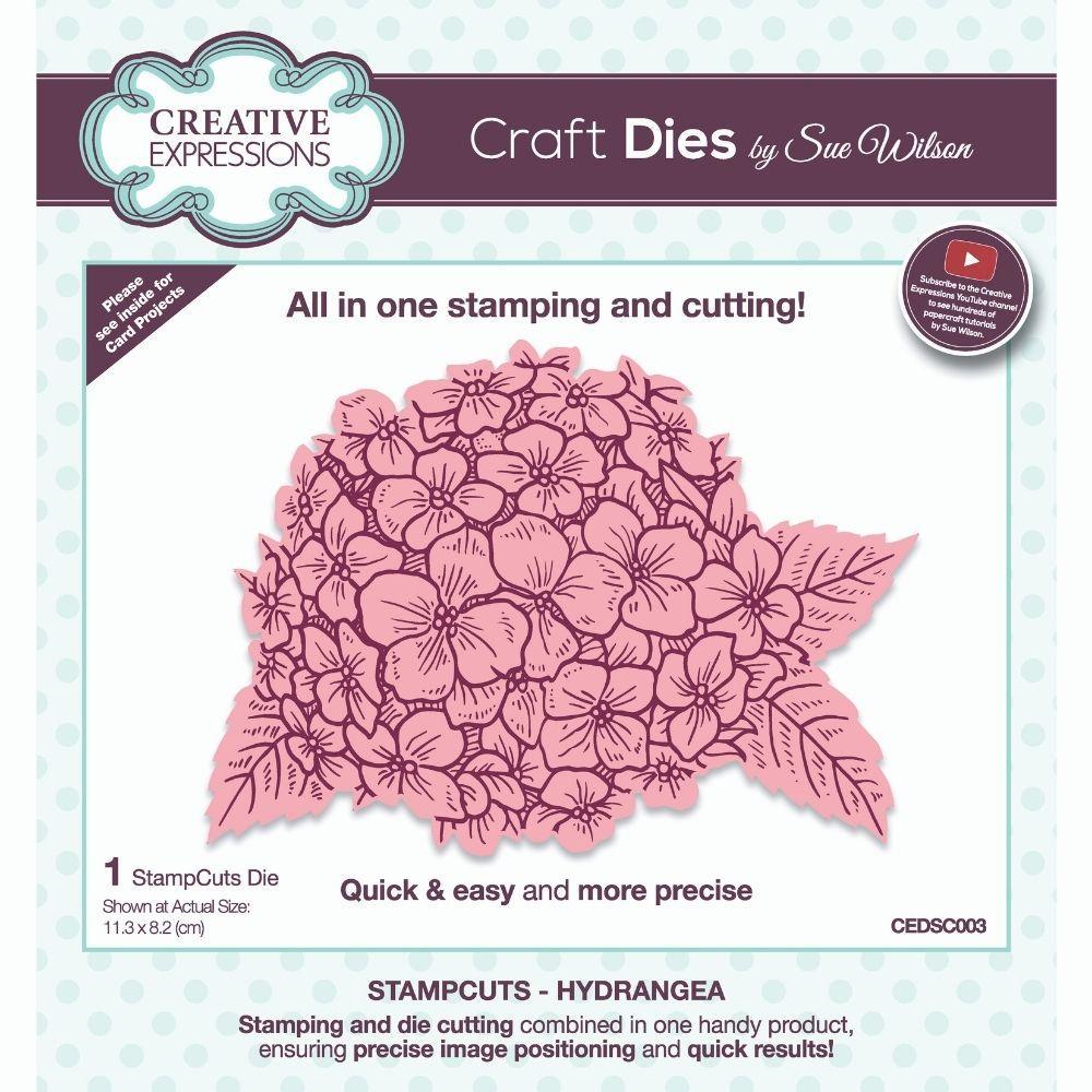 Hydrangea - StampCuts Combo Die, zoomed in. Select this picture to zoom back out.