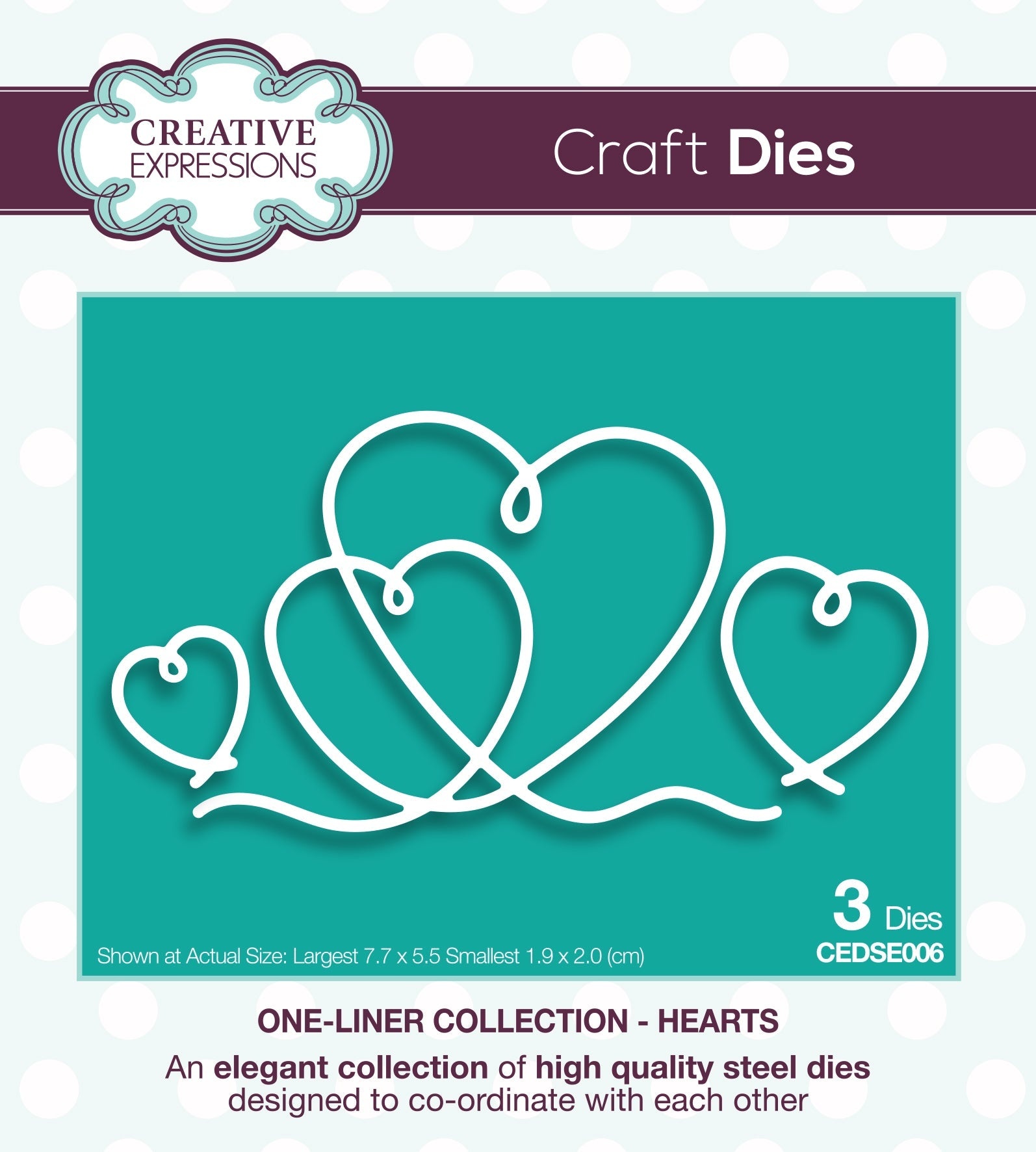 Hearts - One-Liner Collection - Craft Die Set