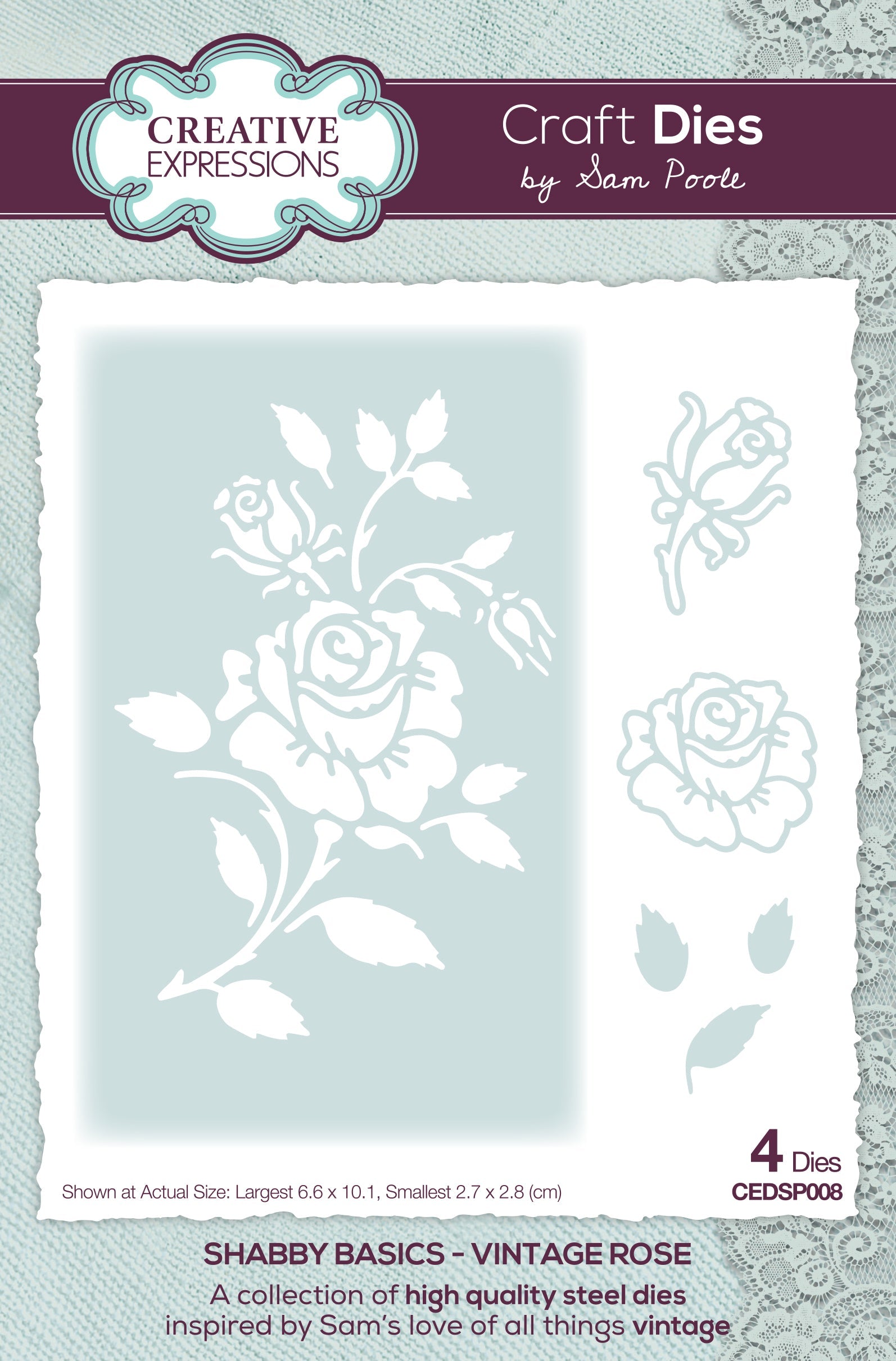 Vintage Rose - Shabby Basics - Craft Die Set