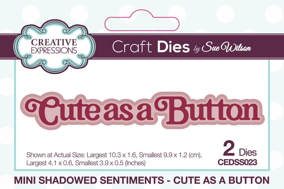 Cute As A Button - Craft Die