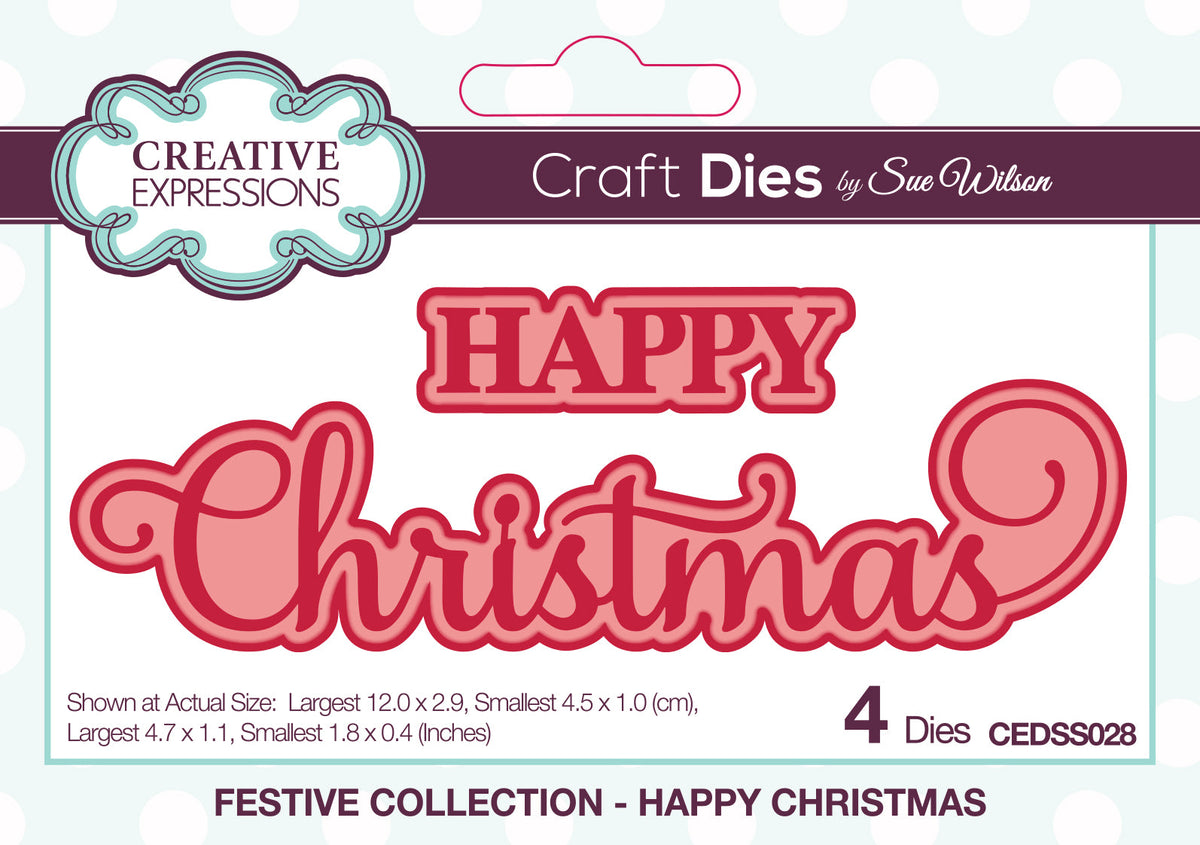 Happy Christmas - Craft Die