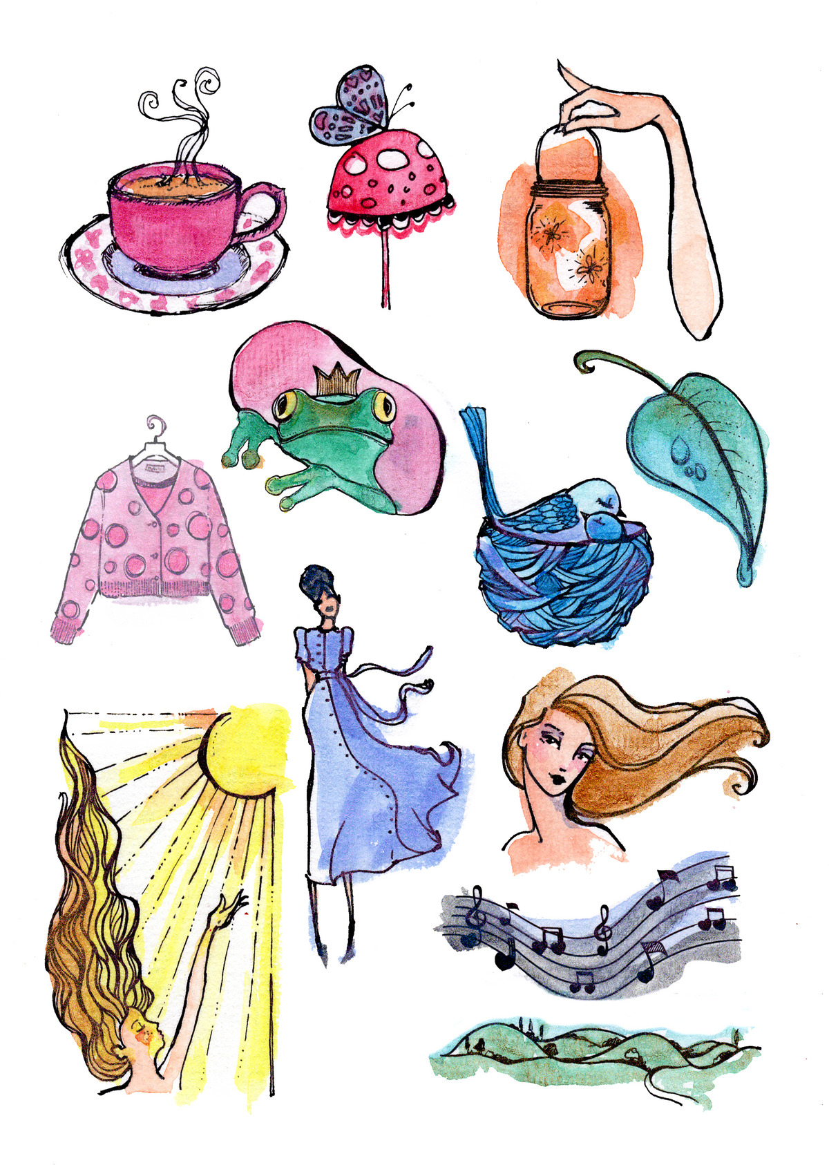 Whimsical Watercolour - Clear Stamp