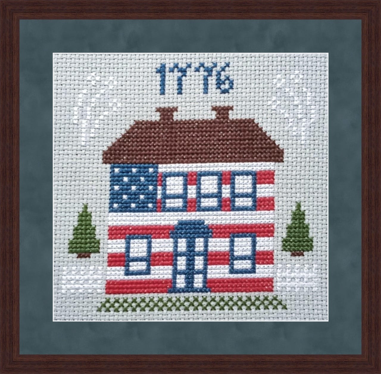Patriotic House - Cross Stitch Pattern
