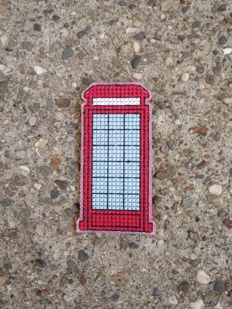 Red Telephone Booth - Cross Stitch Pattern