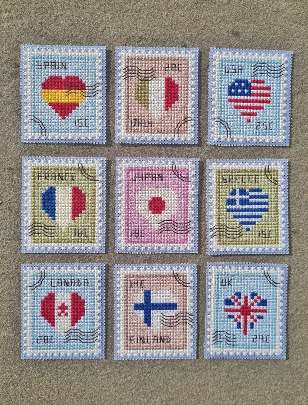 Postage Stamps - Cross Stitch Pattern