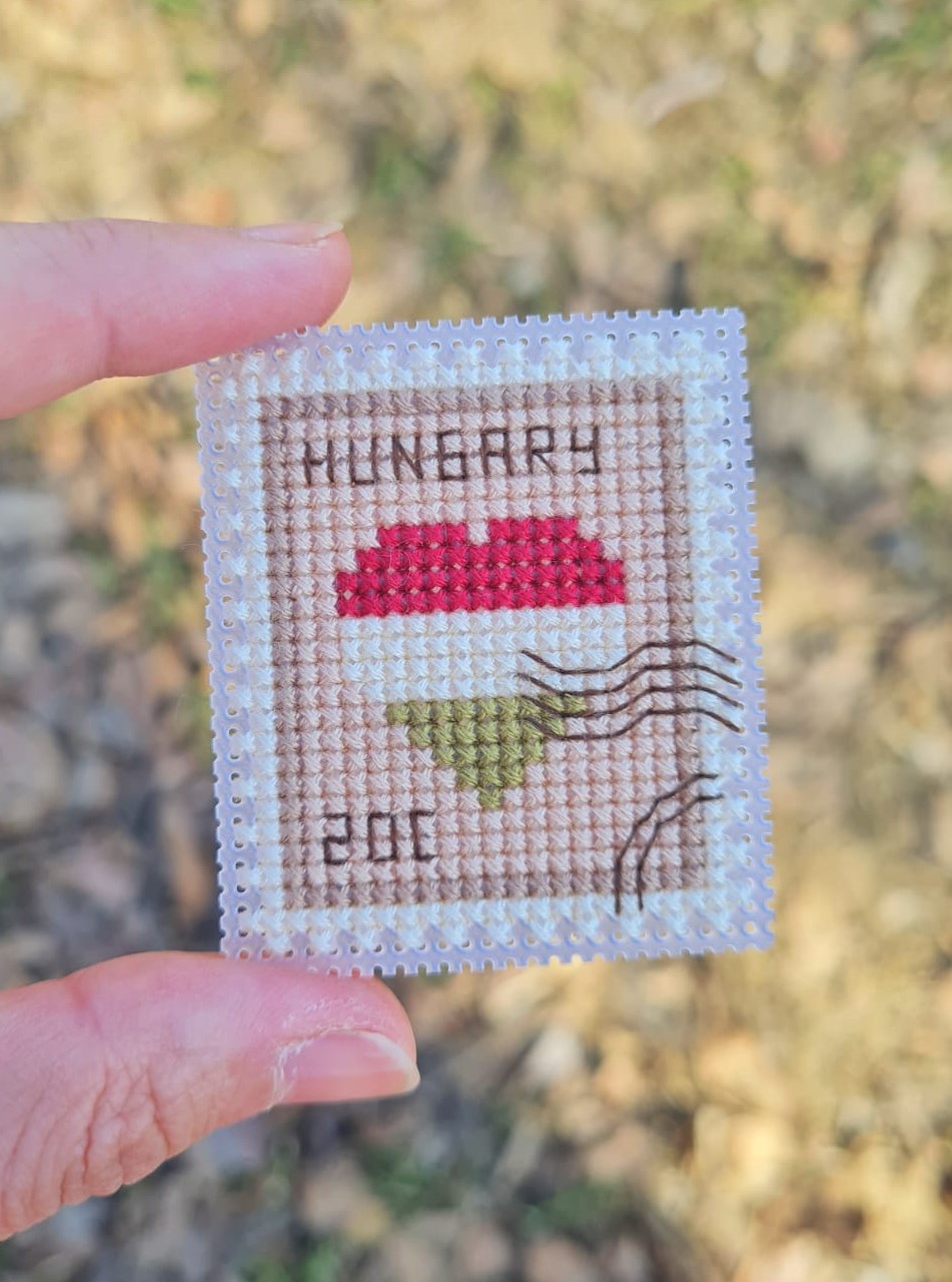 Hungary Postage Stamp - Cross Stitch Pattern