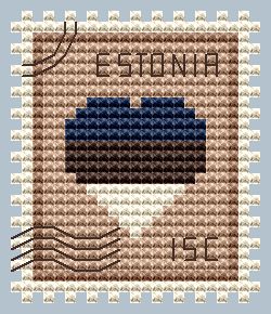 Estonia Postage Stamp - Cross Stitch Pattern