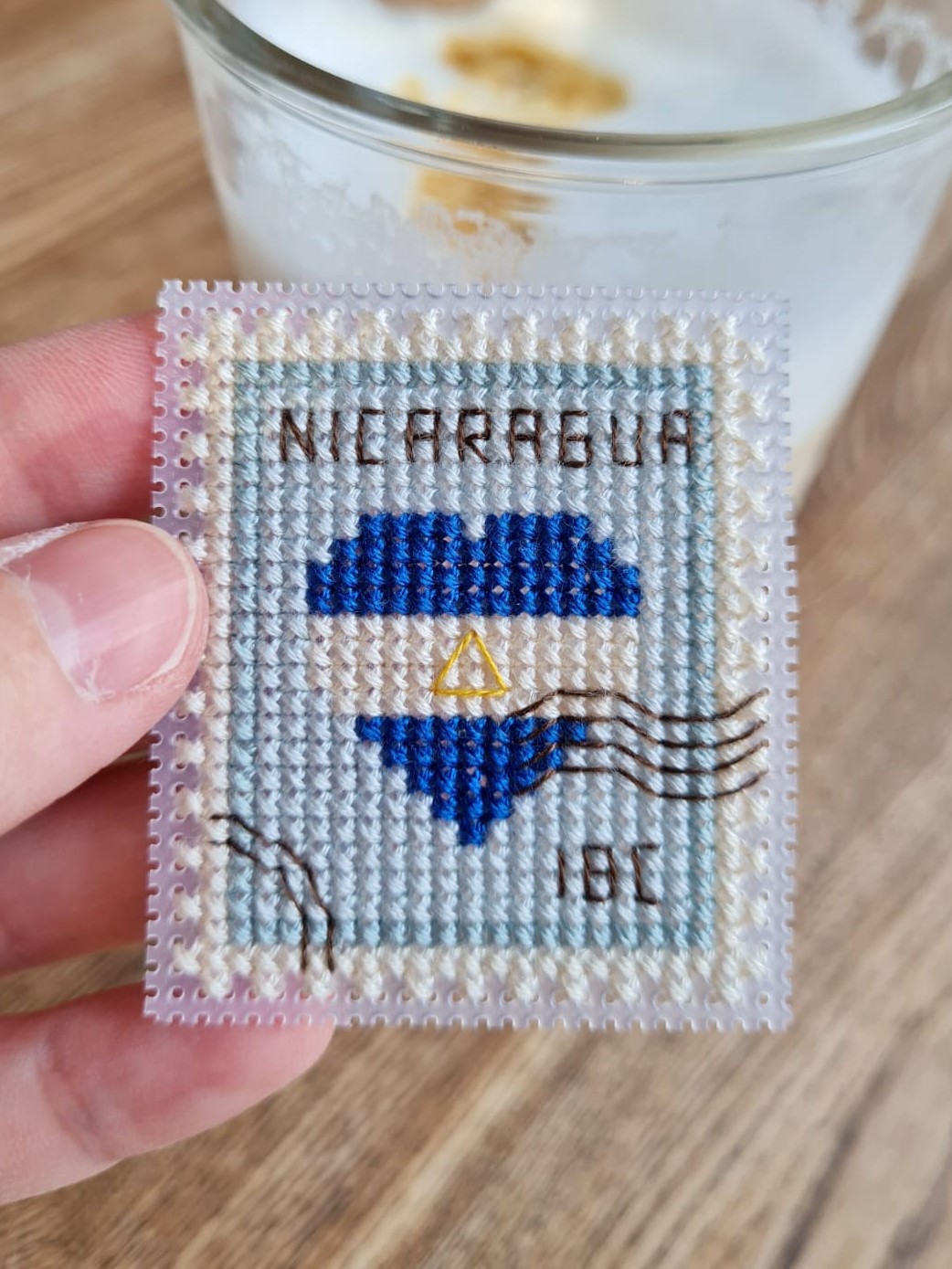 Nicaragua Postage Stamp - Cross Stitch Pattern