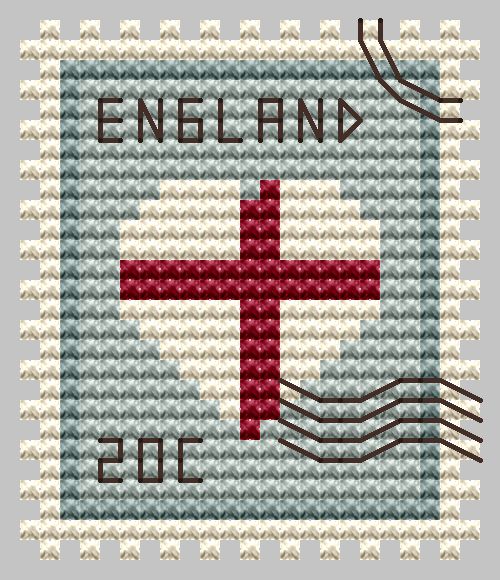 England Postage Stamp 2 - Cross Stitch Pattern