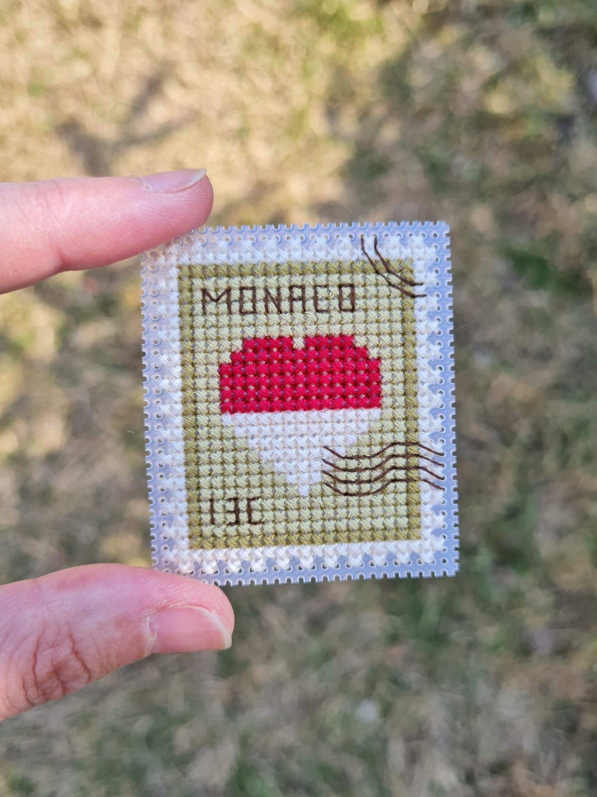 Monaco Postage Stamp - Cross Stitch Pattern