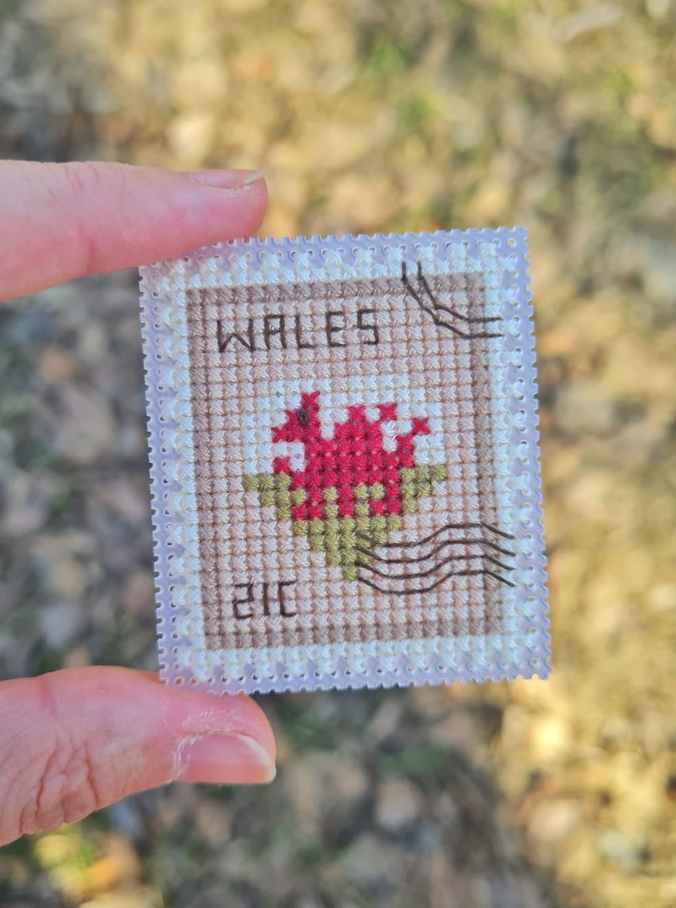 Wales Postage Stamp - Cross Stitch Pattern