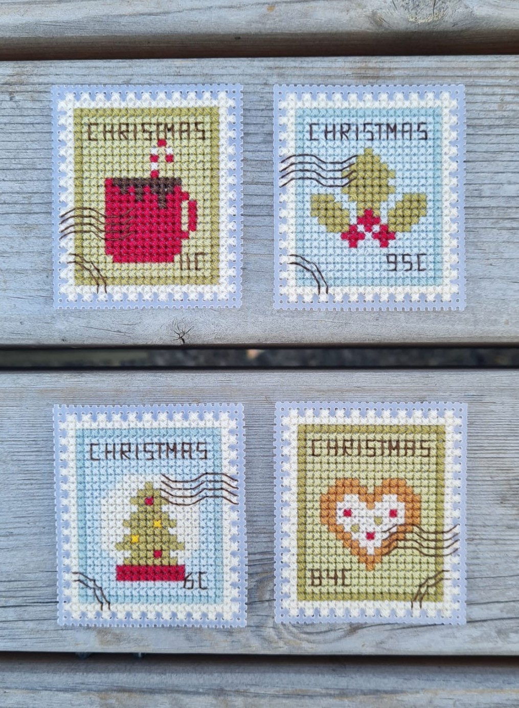 Christmas Postage Stamps Part 2 - Cross Stitch Pattern