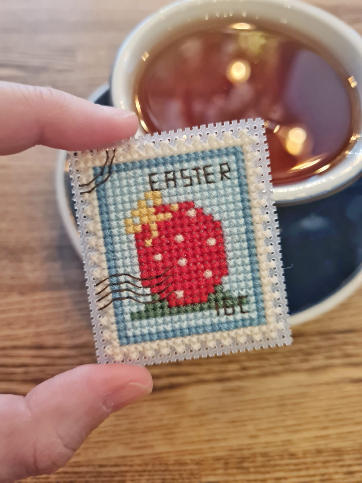Easter Egg Postage Stamp - Cross Stitch Pattern