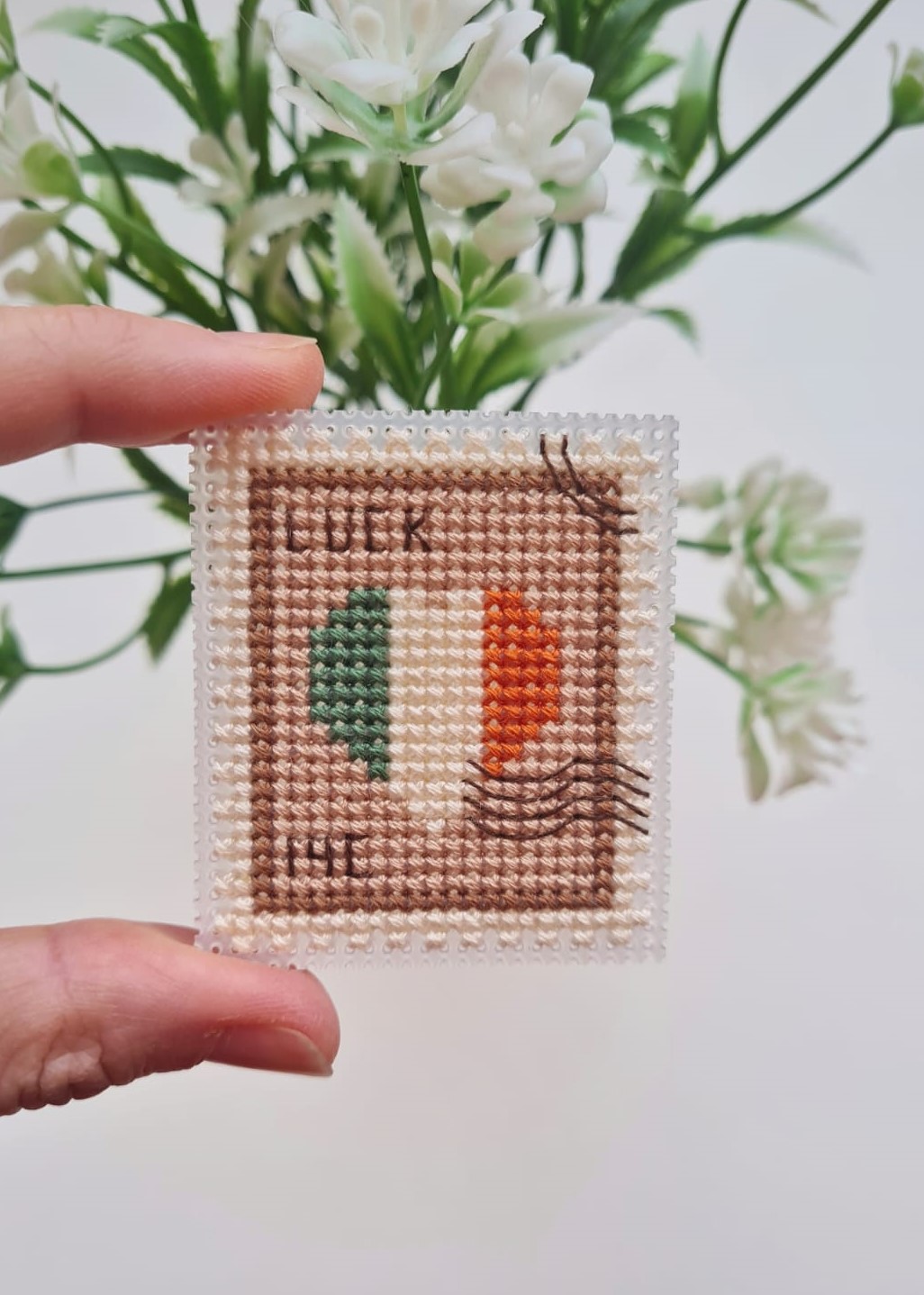 Irish Flag Postage Stamp - Cross Stitch Pattern