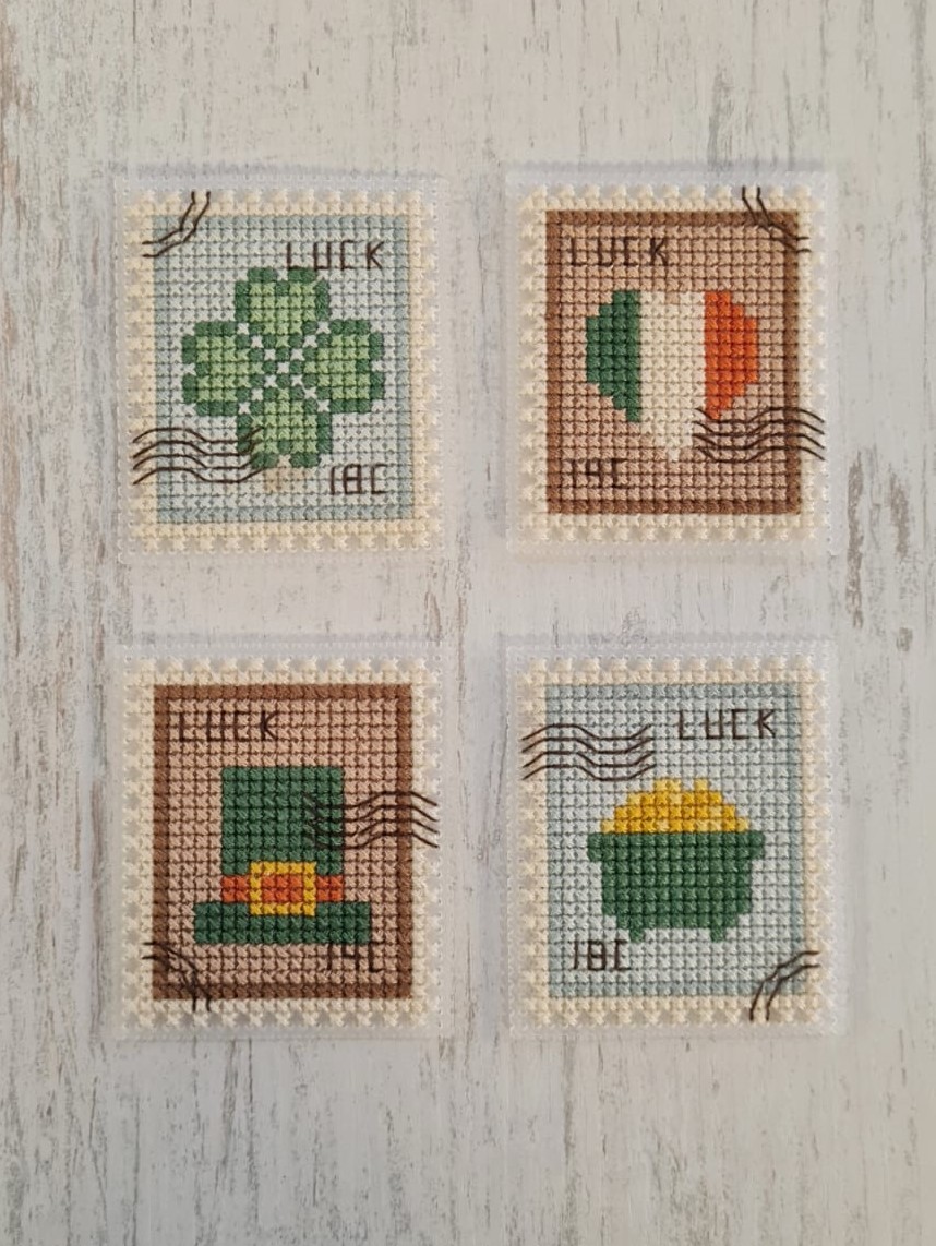 St. Patrick's Day Postage Stamp - Cross Stitch Pattern