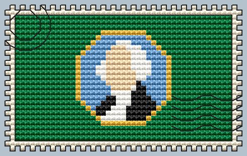 Washington Postage Stamp - Cross Stitch Pattern