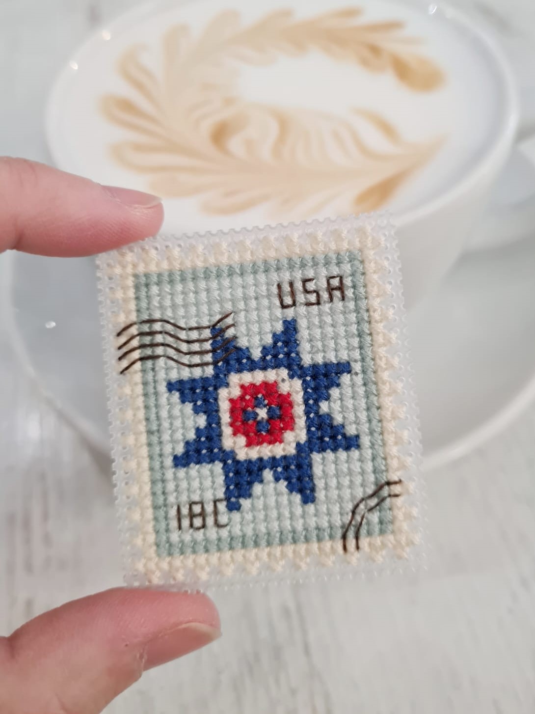 4th Of July Star Postage Stamp - Cross Stitch Pattern