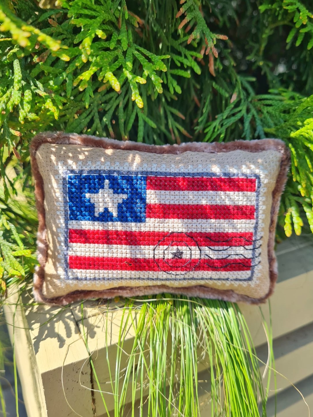 Patriotic Postage Stamp - Cross Stitch Pattern