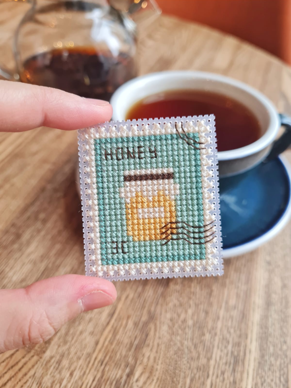 Honey Postage Stamp - Cross Stitch Pattern