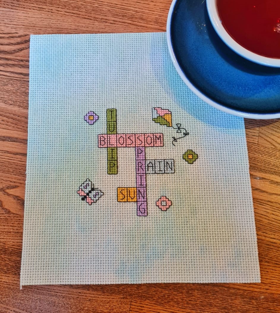 Spring Crossword - Cross Stitch Pattern