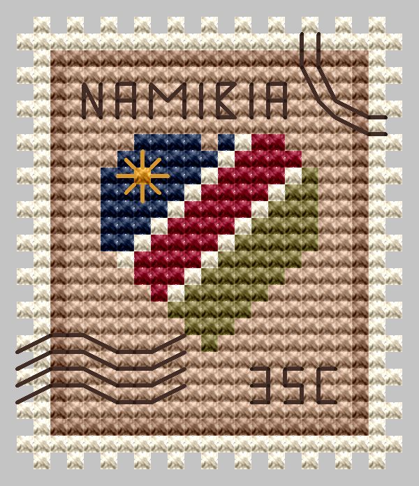 Nambia Postage Stamp - Cross Stitch Pattern