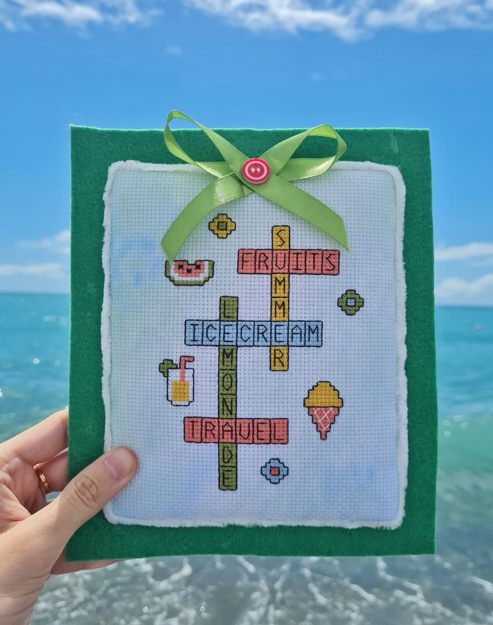 Summer Crossword - Cross Stitch Pattern