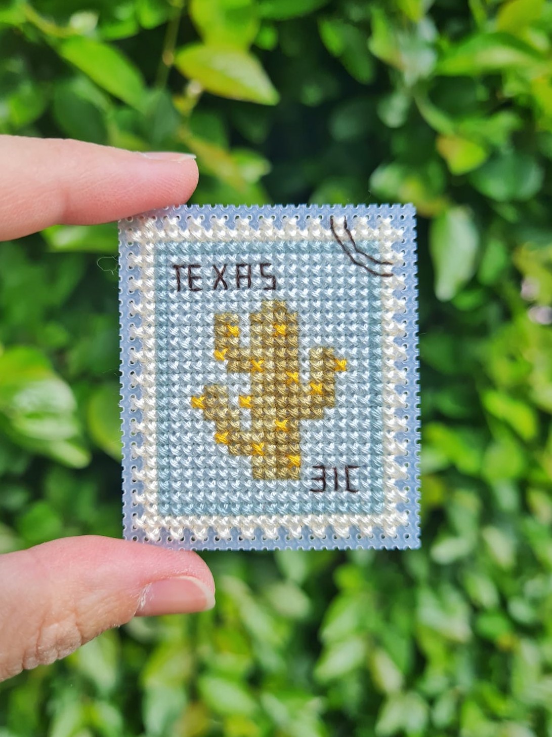 Cactus Postage Stamp - Cross Stitch Pattern