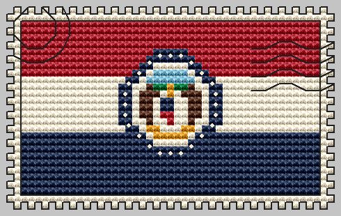 Missouri Postage Stamp - Cross Stitch Pattern