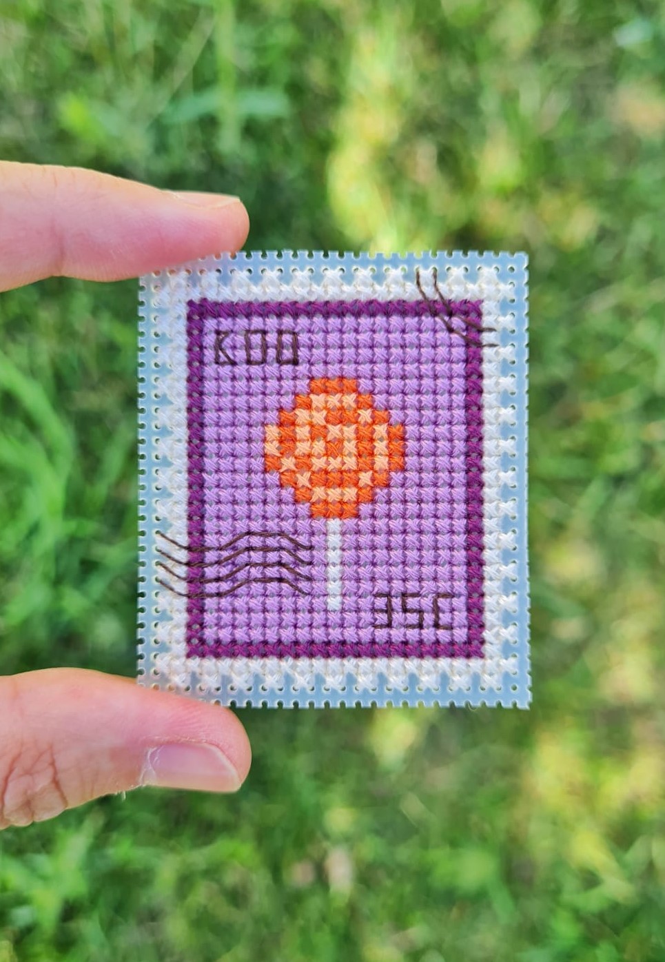 Halloween Candy Postage Stamp - Cross Stitch Pattern