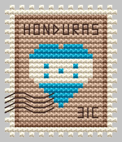 Honduras Postage Stamp - Cross Stitch Pattern
