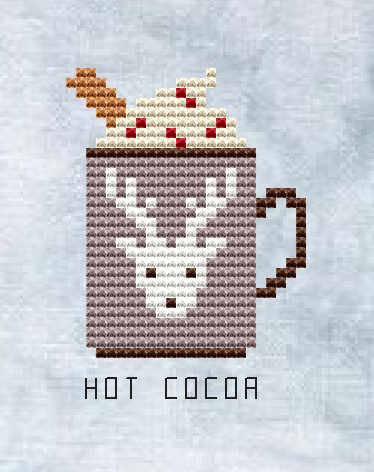 Hot Cocoa Mug - Cross Stitch Pattern