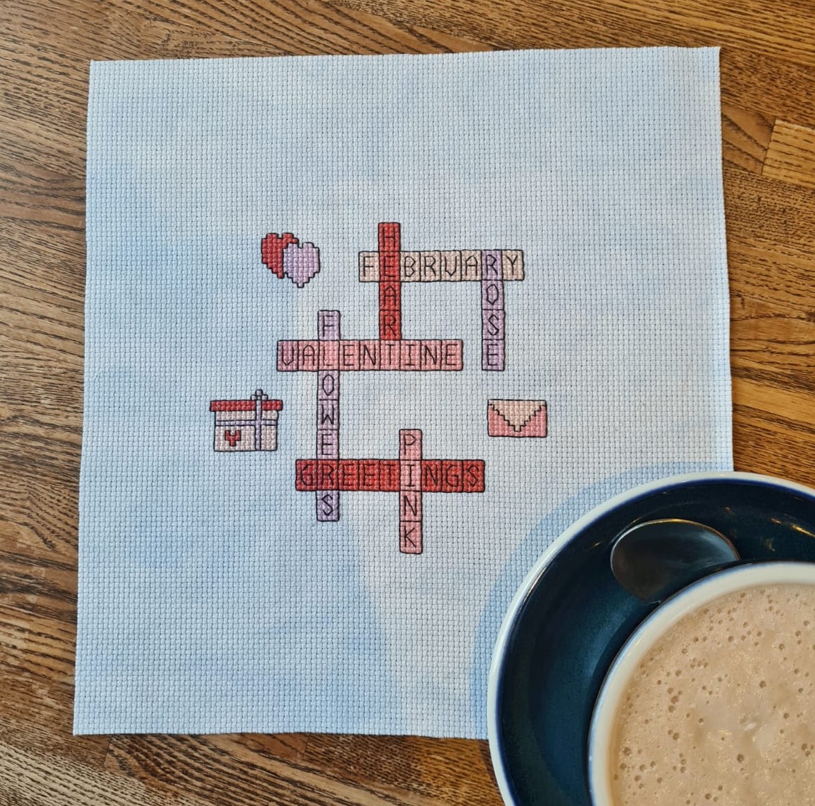 St. Valentine's Day Crossword - Cross Stitch Pattern