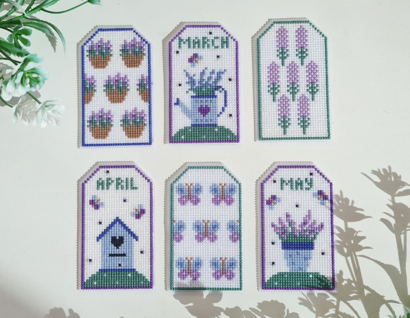 Lavender Tags - Cross Stitch Pattern