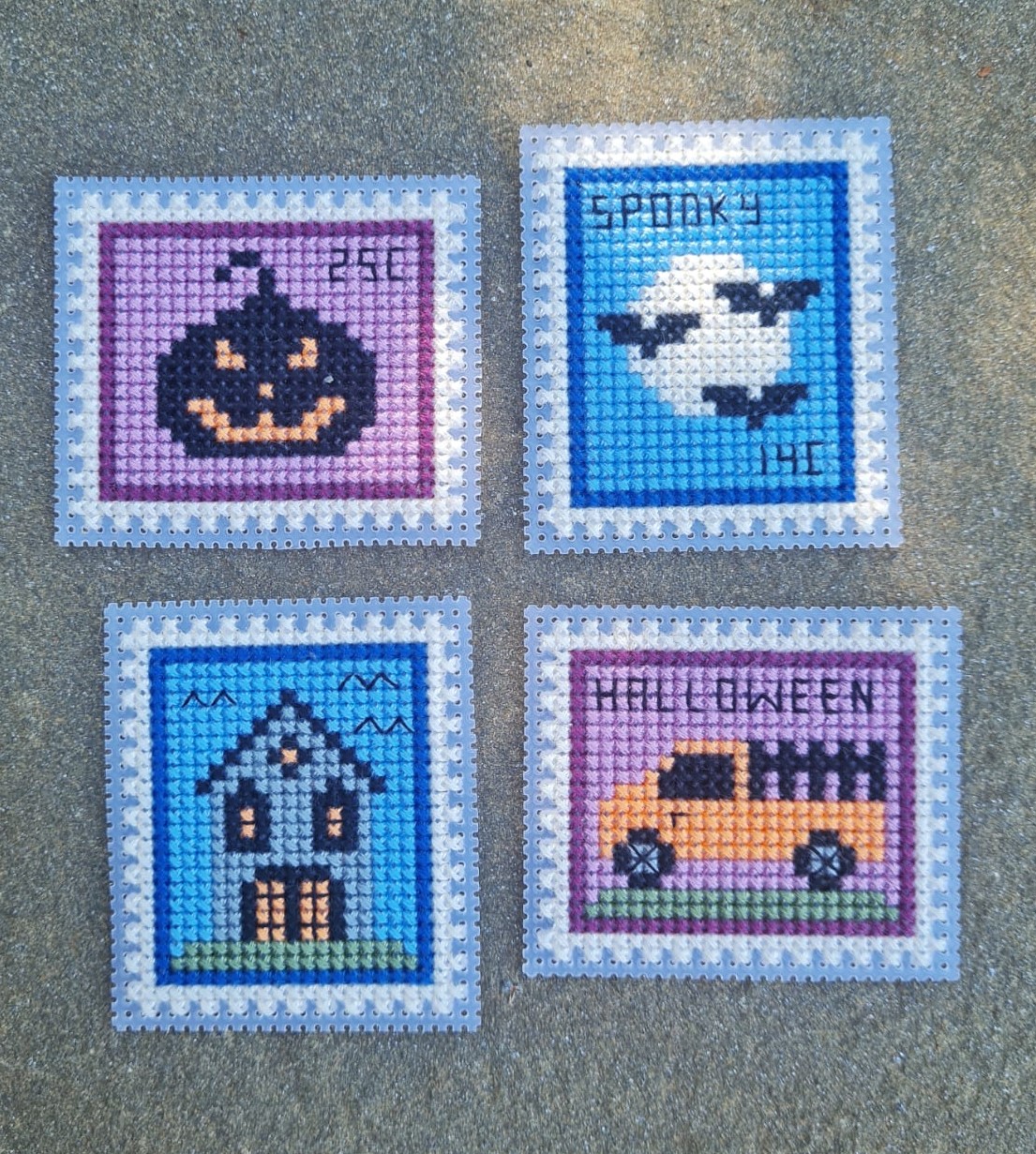 Halloween Stamps - Cross Stitch Pattern