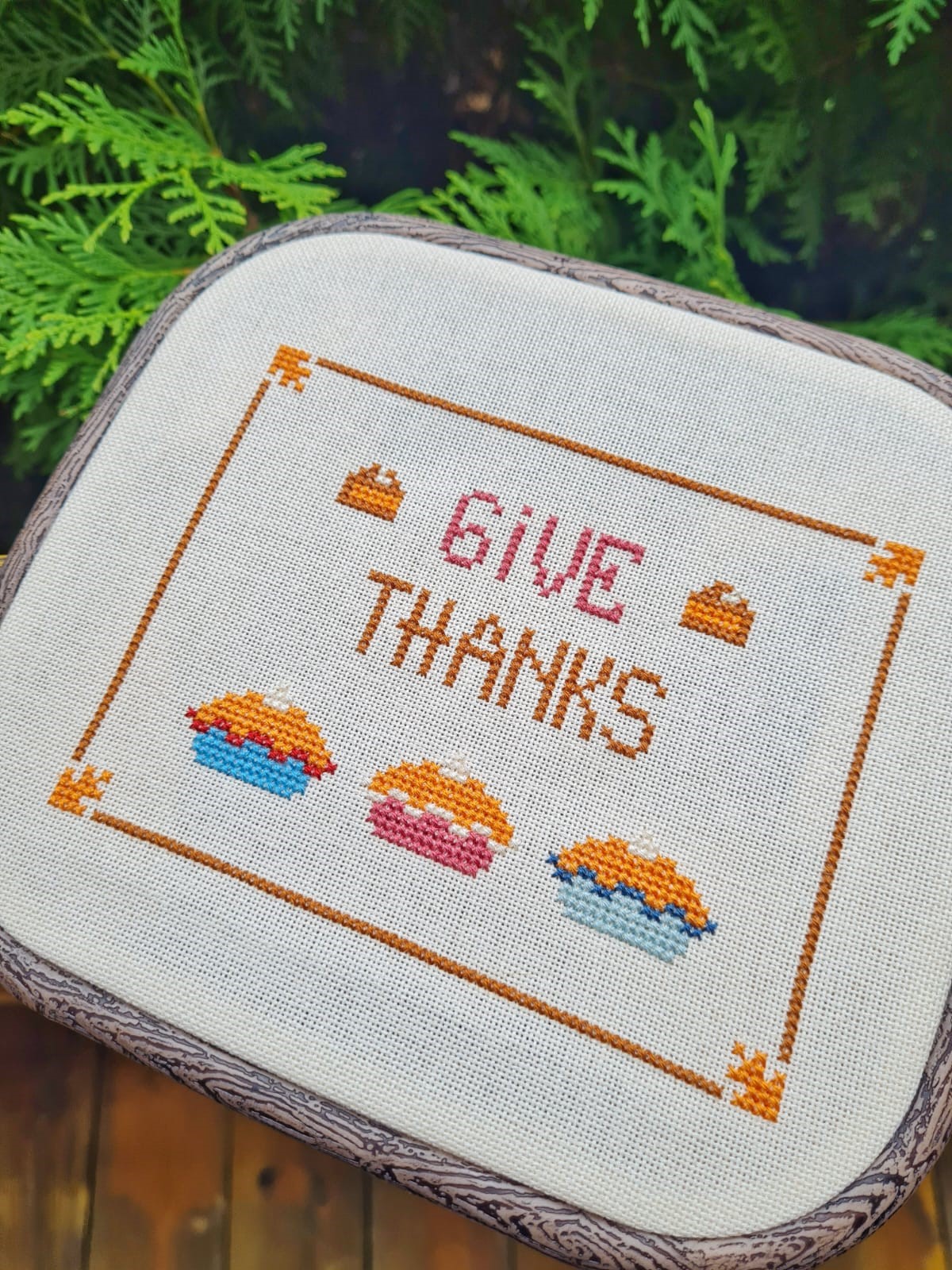 Give Thanks - Thanksgiving Cross Stitch Pattern
