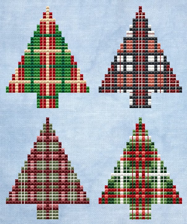 Christmas Trees Sampler - Cross Stitch Pattern