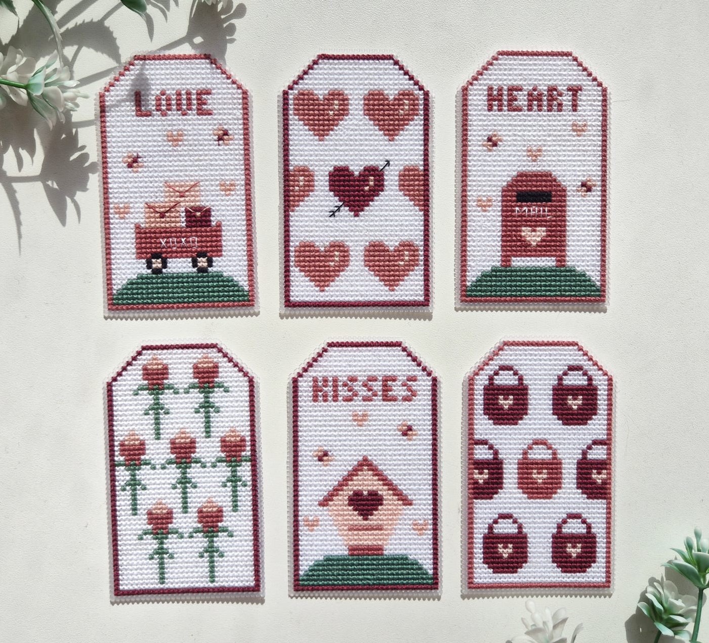 Valentine's Day Tags - Cross Stitch Pattern