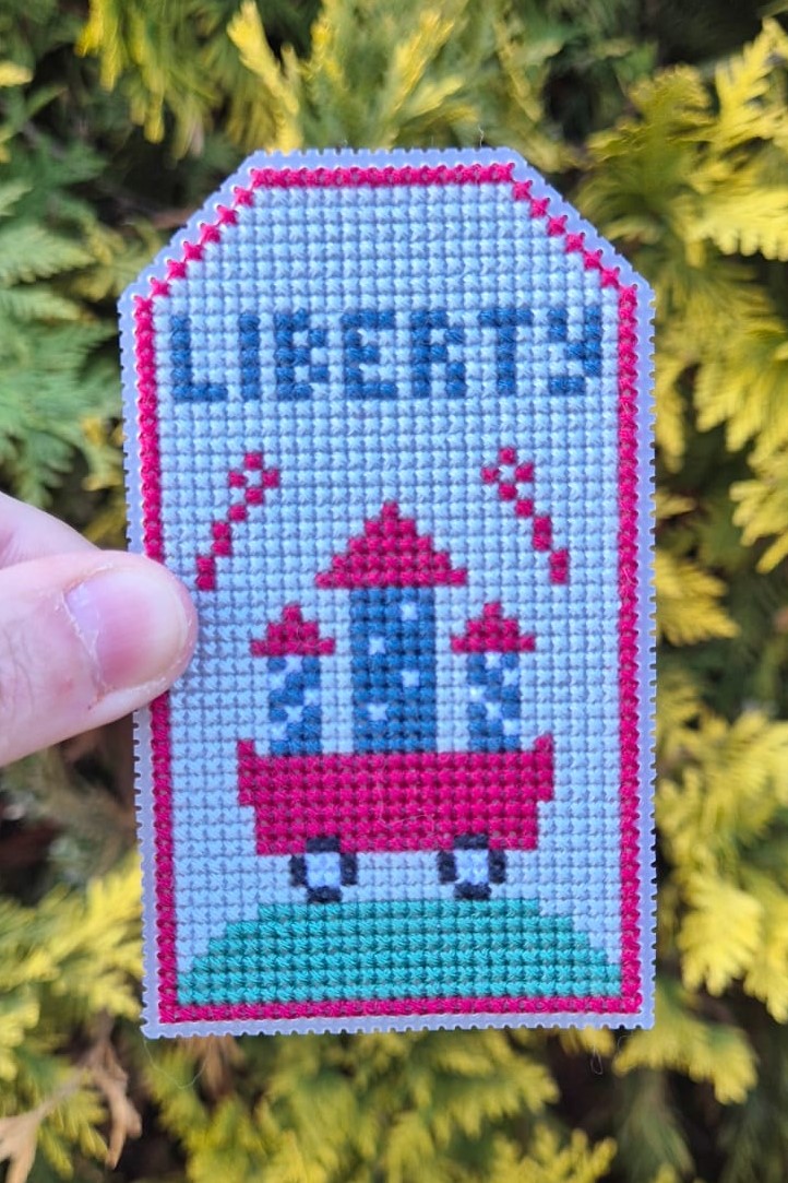 Liberty Patriotic Tag - Cross Stitch Pattern