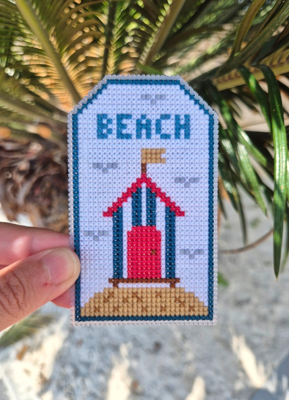 Beach Tag - Cross Stitch Pattern