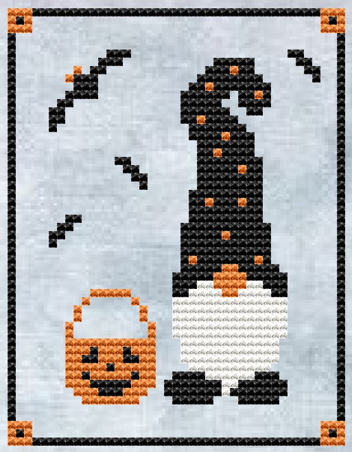 Halloween Gnome - Cross Stitch Pattern