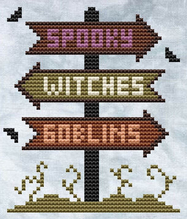 Halloween Sign - Cross Stitch Pattern