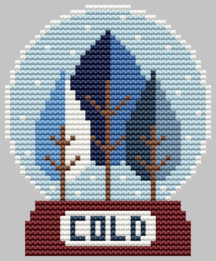 Snow Globe Winter - Cross Stitch Pattern
