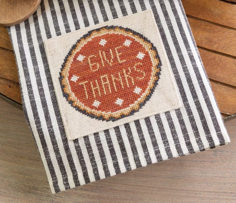 Give Thanks Pie - Thanksgiving Cross Stitch Pattern
