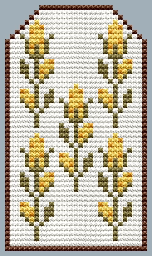 Corn Tag - Thanksgiving Cross Stitch Pattern