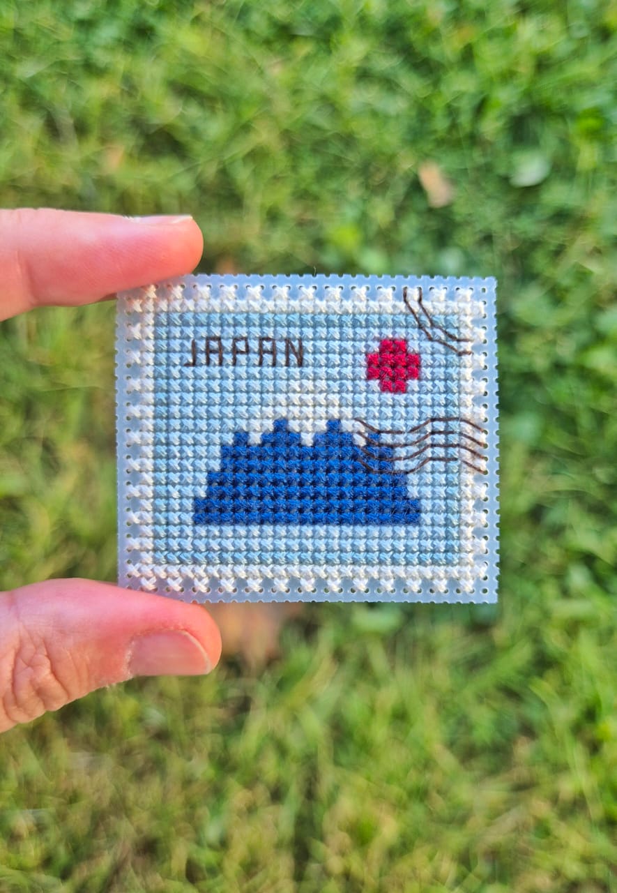 Mount Fuji Postage Stamp - Cross Stitch Pattern