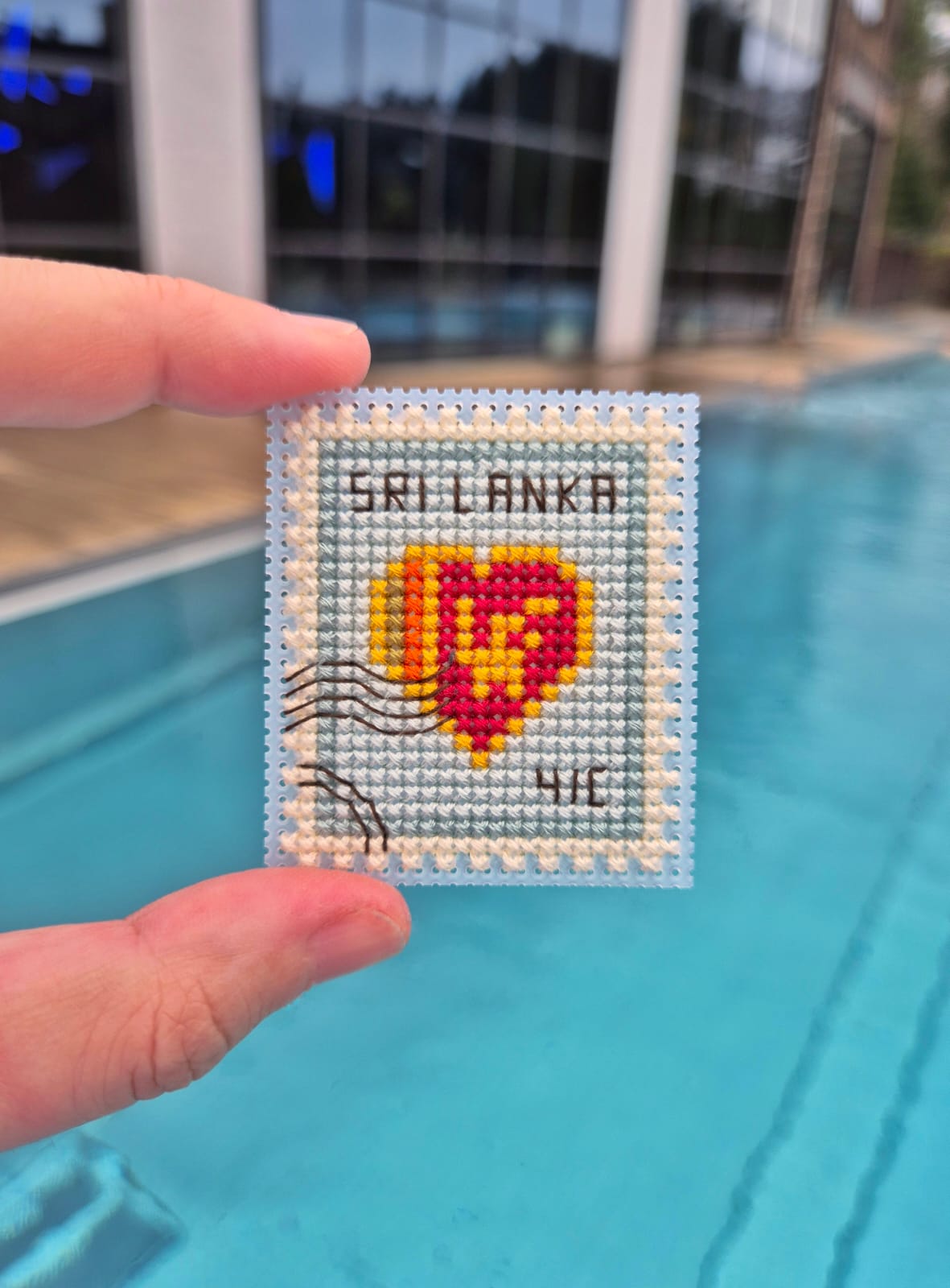 Sri Lanka Postage Stamp - Cross Stitch Pattern