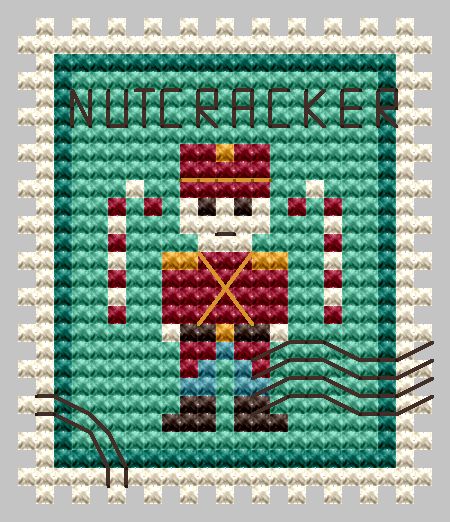Nutcracker Soldier Postage - Christmas Cross Stitch Pattern