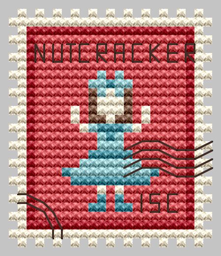 Clara Nutcracker Postage Stamp - Christmas Cross Stitch